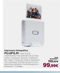 El Corte Inglés FUJIFILM Impresora fotográfica oferta