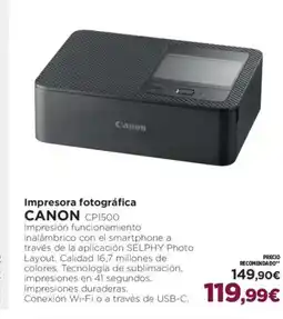 El Corte Inglés CANON Impresora fotográfica oferta