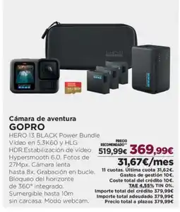 El Corte Inglés GOPRO Cámara de aventura oferta