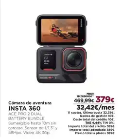 El Corte Inglés INSTA 360 Cámara de aventura oferta