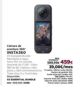 El Corte Inglés INSTA 360 Cámara de aventura 360° oferta