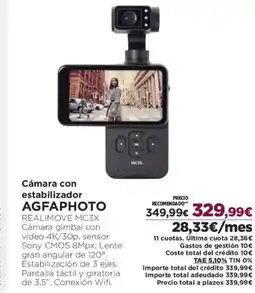 El Corte Inglés AGFAPHOTO Cámara con estabilizador oferta