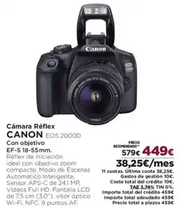 El Corte Inglés CANON Cámara Réflex oferta