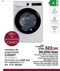 El Corte Inglés CANDY Lavadora de carga frontal oferta