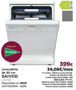 El Corte Inglés SAIVOD Lavavajillas oferta