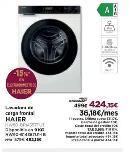 El Corte Inglés HAIER Lavadora de carga frontal oferta