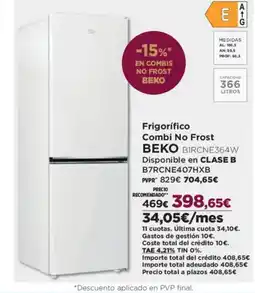 El Corte Inglés BEKO Frigorífico Combi No Frost oferta