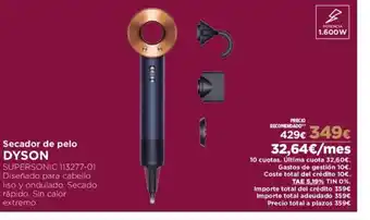 El Corte Inglés DYSON Secador de pelo oferta