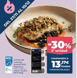 La Sirena Lomos de merluza Austral MSC Premium oferta