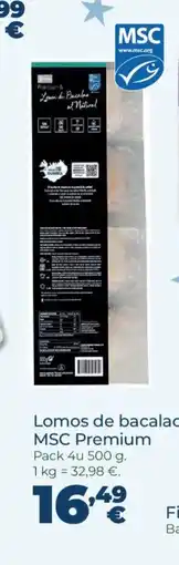 La Sirena Lomos de bacalao MSC Premium oferta