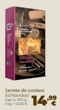 La Sirena Jarrete de cordero oferta