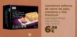 La Sirena Canelones rellenos de carne de pato, manzana y foie Premium oferta