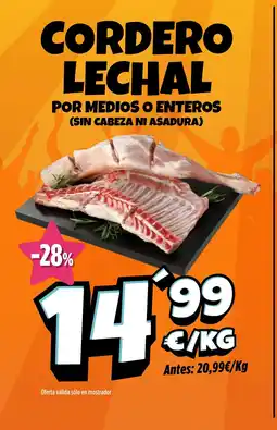 AhorraMas Cordero lechal oferta