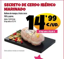 AhorraMas Secreto de cerdo ibérico marinado oferta