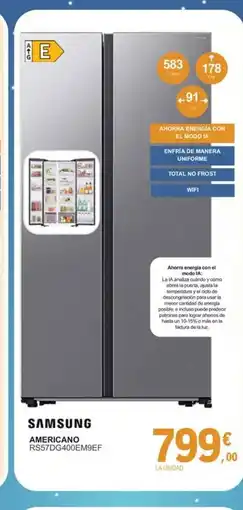E.Leclerc SAMSUNG Americano RS57DG400EM9EF oferta