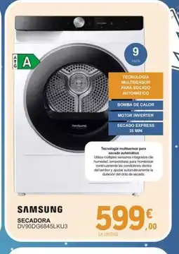 E.Leclerc SAMSUNG Secadora DV90DG6845LKU3 oferta