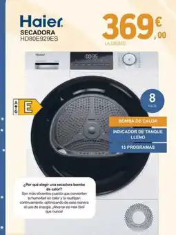 E.Leclerc HAIER Secadora HD80E929ES oferta
