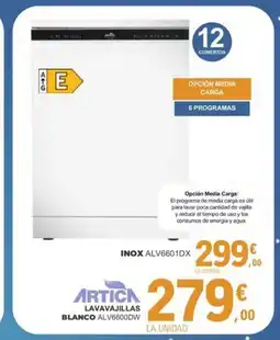 E.Leclerc ARTICA Lavavajillas blanco ALV6600DW oferta