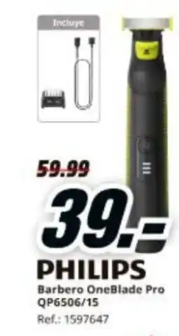 MediaMarkt PHILIPS Barbero OneBlade Pro QP6506/15 oferta