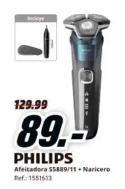 MediaMarkt PHILIPS Afeitadora $5889/11 + Naricero oferta
