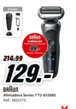 MediaMarkt BRAUN Afeitadora Series 7 72-G1200S oferta