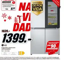 MediaMarkt LG Frigorifico americano GMV960MBDE oferta