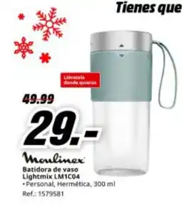 MediaMarkt MOULINEX Batidora de vaso Lightmix LM1C04 oferta