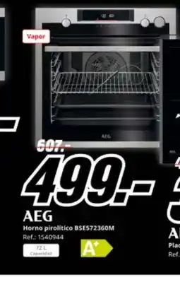 MediaMarkt AEG Horno pirolítico BSE572360M oferta