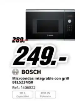 MediaMarkt BOSCH Microondas integrable con grill oferta