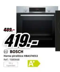 MediaMarkt BOSCH Horno pirolítico HBA574ES3 oferta