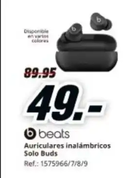 MediaMarkt BEATS Auriculares inalámbricos Solo Buds oferta