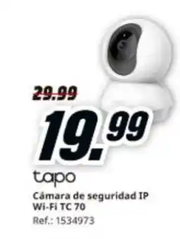 MediaMarkt TAPO Cámara de seguridad IP Wi-Fi TC 70 oferta