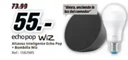 MediaMarkt ECHOPOP WIZ Altavoz inteligente Echo Pop + Bombilla Wiz oferta