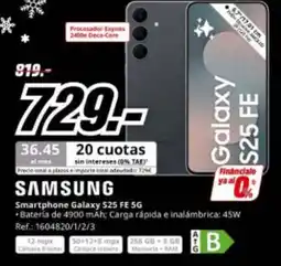 MediaMarkt SAMSUNG Smartphone Galaxy S25 FE 5G oferta