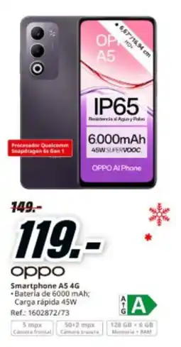 MediaMarkt OPPO Smartphone A5 4G oferta