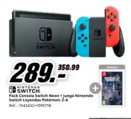 MediaMarkt NINTENDO SWITCH Pack Consola Switch Neon + Juego Nintendo Switch Leyendas Pokémon: Z-A oferta
