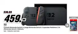MediaMarkt Consola Nintendo Switch 2+ Juego Nintendo Switch 2 Leyendas Pokémon: Z-A (Nintendo Switch 2 Edition) oferta