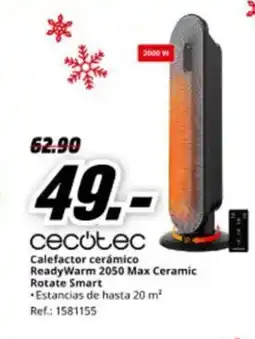 MediaMarkt CECOTEC Calefactor cerámico ReadyWarm 2050 Max Ceramic Rotate Smart oferta