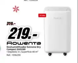 MediaMarkt ROWENTA Deshumidificador Extreme Dry Compact DH5260 oferta