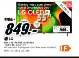 MediaMarkt LG OLED 55" 4K OLED55B56LA oferta
