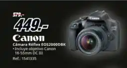 MediaMarkt CANON Cámara Réflex EOS2000DBK oferta