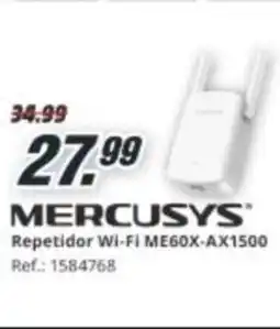 MediaMarkt MERCUSYS Repetidor Wi-Fi ME60X-AX1500 oferta