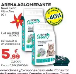 Kiwoko ARENA AGLOMERANTE Nova Clean Ultra Aloe oferta
