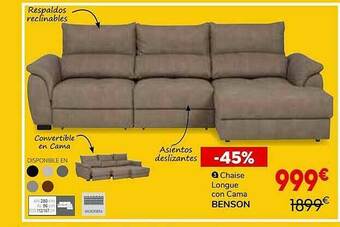 Conforama Chaise Longue Con Cama Benson oferta