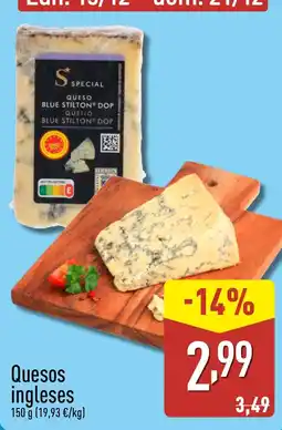ALDI Quesos ingleses oferta