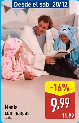 ALDI Manta con mangas oferta