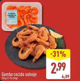 ALDI Gamba cocida salvaje oferta