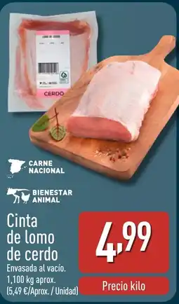 ALDI Cinta de lomo de cerdo oferta