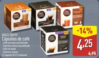 ALDI DOLCE GUSTO Cápsulas de café oferta