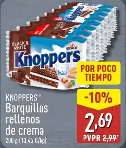 ALDI KNOPPERS Barquillos rellenos de crema oferta